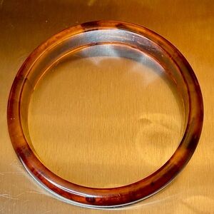 Vintage tortoise shell rootbeer Bakelite bangle